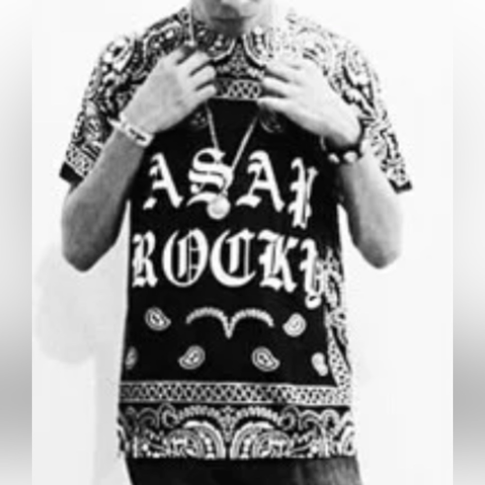 ASAP Rocky Bandana Print Graphic Tee NEW!